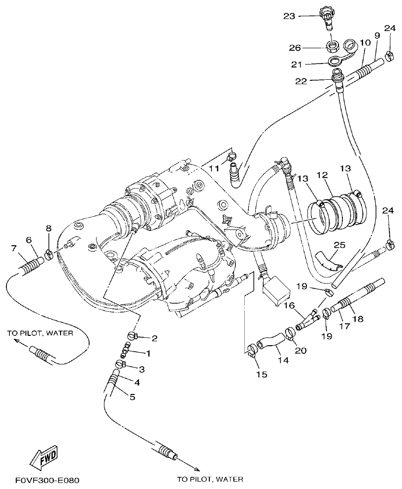 Yamaha A1 EXHAUST 2 parts diagram